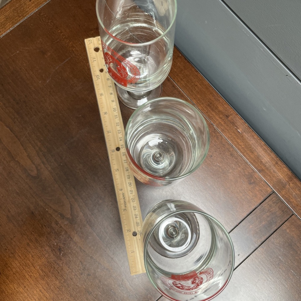 VINTAGE COORS BEER GLASS GOBLET STYLE Set Of 3 Perfect Party Starter! Retro - Picture 3 of 7